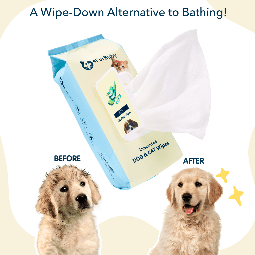 Plant-Based Pet Wipes for Dogs & Cats – Hypoallergenic, Gentle, Cleaning & Hydrating for Paws, Body & Butt – Daily Grooming Use – 400 Count